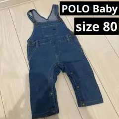 POLO Baby デニムブルー サロペット オーバーオール　80