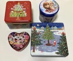 空き缶4セット ゴンチャロフ製菓 ロイズ　アナと雪の女王 ミッキーマウス