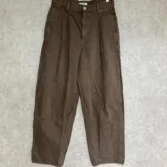 【UNIQLO】ユニクロ（25）デニムタックパンツ＊綿100％＊サイドポケット