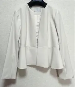CELFORD ノーカラーぺプラムジャケット セルフォード
