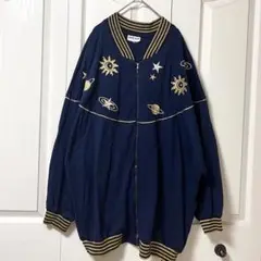 【ゆったり】BONNIE BLAIN ブルゾン　ジャケット　刺繍　長袖