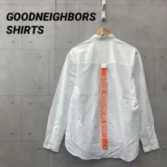 GOODNEIGHBORS SHIRTS 長袖シャツ 白 パッカブルバンド付
