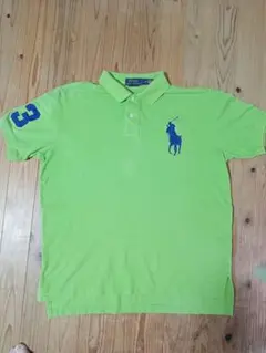Ralph Lauren ラルフローレン 蛍光グリーン ポロシャツ メンズＬ