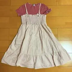axes femme アクシーズファム　半袖　ワンピース　 ピンク　150cm