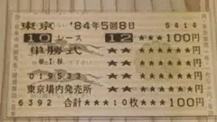 【貴重・現地】第4回ジャパンカップ　シンボリルドルフ3着