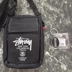 Stussy ショルダーポーチ＋キーホルダーSET