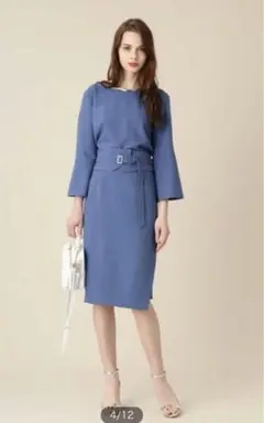 美品 PINKYu0026DIANNE 長袖ブラウス ブルー