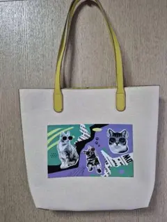 猫デザイン リバーシブルトートバッグ