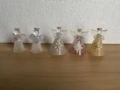 ガラス製エンジェルフィギュア5体セット