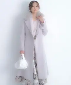 JUSGLITTY ファー付きコート