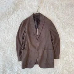 ⚫︎ユニクロ　コンフォートジャケット（L）ブラウン系　動きやすい