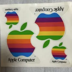アップル 旧ロゴ レインボー ステッカー シール Apple