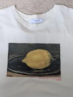 AL0712 INHERIT レモンプリント ホワイトTシャツ