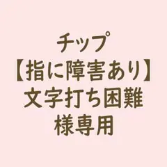チップ 【指に障害あり】文字打ち困難様専用