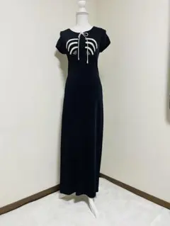 ※美品※レネレザード renelezard 黒色タイトワンピース 前開き