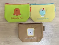 【即日発送】にっこりーノ　にっこりーノパーク　限定合皮刺繍ポーチ　コンプセット