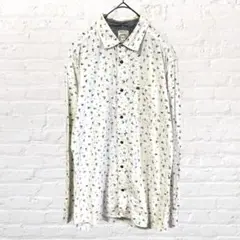 11564 DIESEL ディーゼル 花柄 長袖シャツ XL 大きいサイズ 白