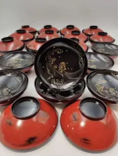 「根来(ねごろ)椀の渋み！」桃山時代？木製漆器(直径12cm) 5個セット 骨董 根来(ねごろ)椀の渋み！」桃山時代？木製漆器(直径12cm) 5個