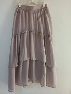 ★新品★しまむら ロングスカート ピンクベージュ★160cm
