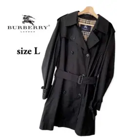 BURBERRY LONDONバーバリーロンドンコットントレンチコート L 黒