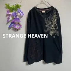 ストレンジヘブン ロングTシャツ【3L】ストリート 和柄 オーバーサイズ 刺繍