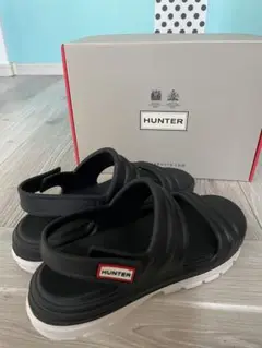 【美品】HUNTER ブラック スポーツサンダル　　　ハンター