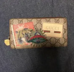 GUCCI GGスプリーム ジップアラウンドウォレット 長財布