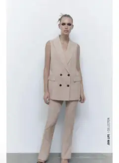 値下げ!ZARA 今期 ベスト ジレ WRAP WAISTCOAT