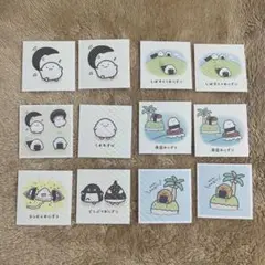 よこみぞゆりの なんでもいきもの シールコレクション おにぎり 12枚セット