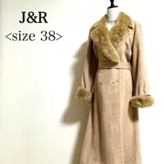 Ju0026R レディース ロングコート 取り外しファー ヒモベルト 美シルエット 38