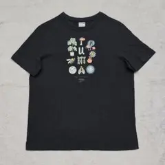 PUMA　プーマ　Tシャツ　M　ブラック　ロゴ　イラスト　ハチ　キノコ