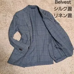 Belvest　ベルベスト　テーラードジャケットチェック　44 M