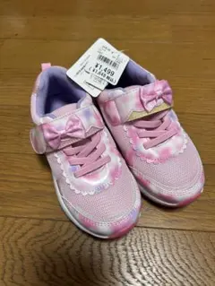 西松屋 リボン付きピンクスニーカー 17cm