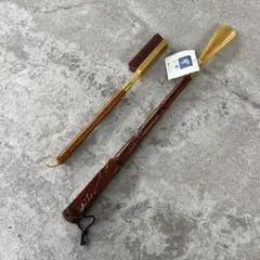 未使用デッドストック品◾️YOSHIKAWA 葡萄園 木製グリップ 靴ベラ ブラシ