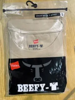 【新品未開封】Hanes ヘインズ BEEFY Sサイズ ベージュ 半袖Tシャツ