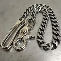 真鍮 ステンレス 燻し 喜平 ウォレットチェーン 11㎜ ヴィンテージ シルバー