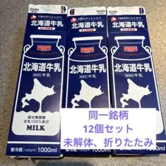 牛乳パック　未解体　折りたたみ　12個