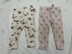動物柄レギンス2点セット 80㎝