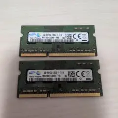 Samsung DDR3L 4GB×2枚 8GB ノートPC用 動作確認済