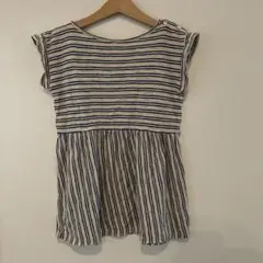LE PETIT GERMAN ストライプ ノースリーブワンピース 6yrs