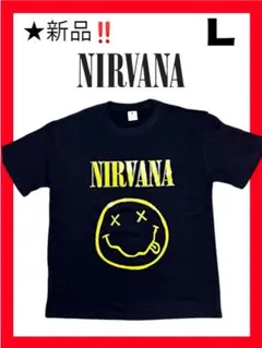 2★新品！◆大き目なL◆NIRVANAニルヴァーナ*半袖Tシャツ*音楽,キャンプ