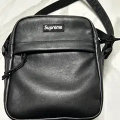 Supreme Leather Shoulder Bag 24FW Black