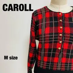 キャロル CAROLL セーター チェック Mサイズ 昭和レトロ 【987】