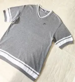 美品FILA フィラ オーバーサイズ サマーセーターM ヴィンテージ グレー