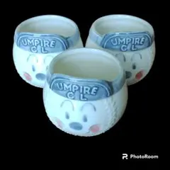 野球ボールデザイン菓子入れ 3個セット小鉢　陶器　小物入れ　キャンディ入れ