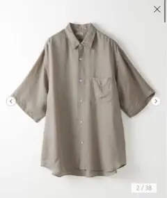 ウォッシャブル キュプラ レギュラーカラー ショートスリーブ シャツ