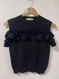 【美品】31 Sons de mode フリル切替ニットプルオーバー