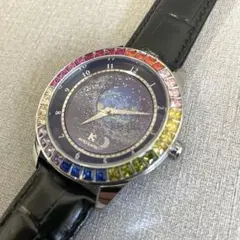 【H】稼動✨AOKULASIC 星月夜の腕時計 自動巻きウォッチ 七色クリスタル
