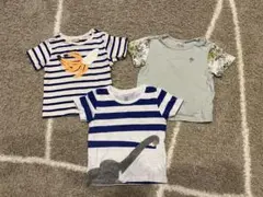 美品【petit main】90cm×2枚 【デザインTシャツ】90cm×1枚