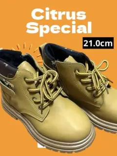 厚底防水　ブーツ キッズ　21.0cm 美品！早い物勝ち！シューズ　靴　雨